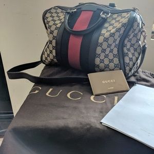 Gucci Vintage Web Original GG Boston Bag